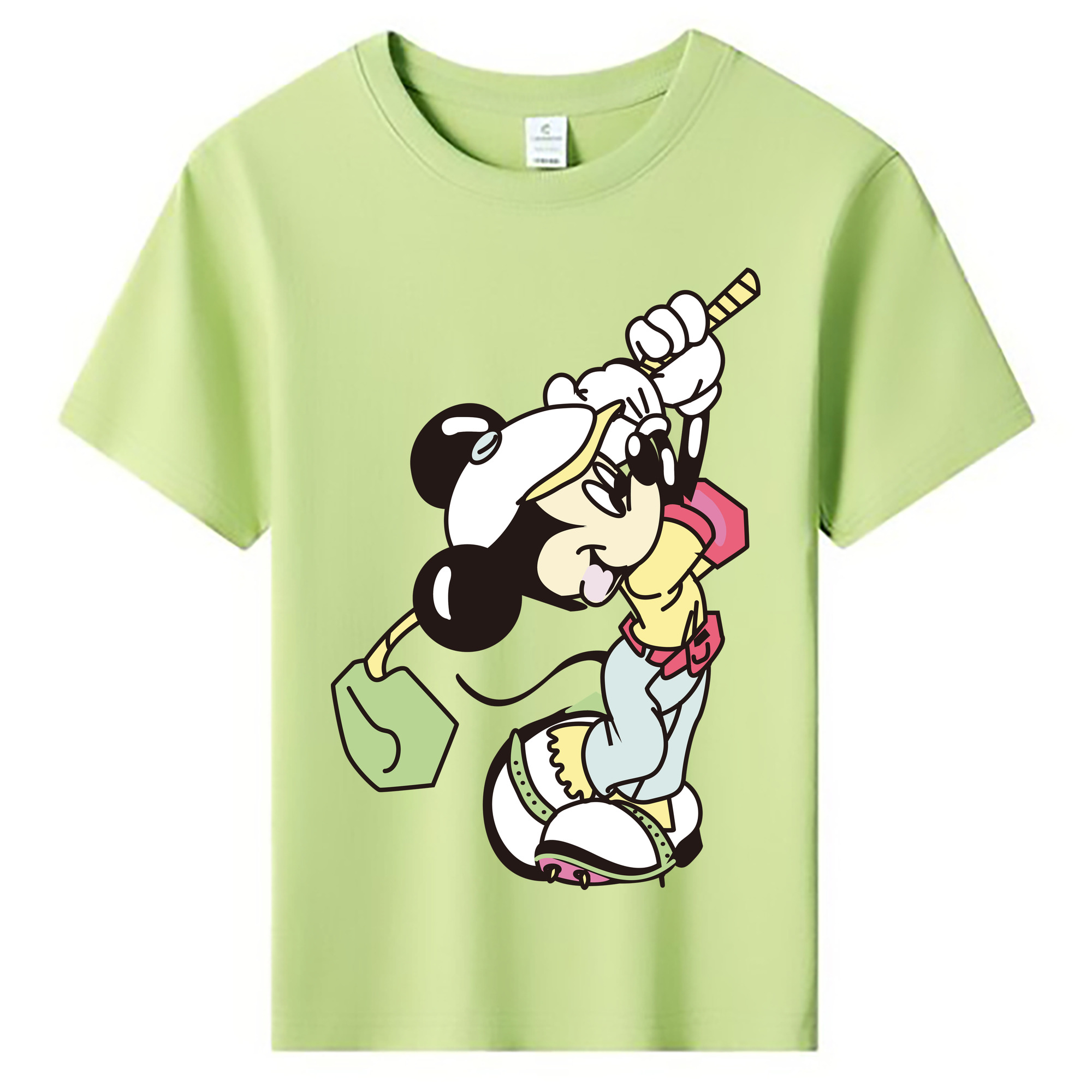 ミッキーマウス Mickey Mouse 綿100％キッズTシャツ（フロントプリント）